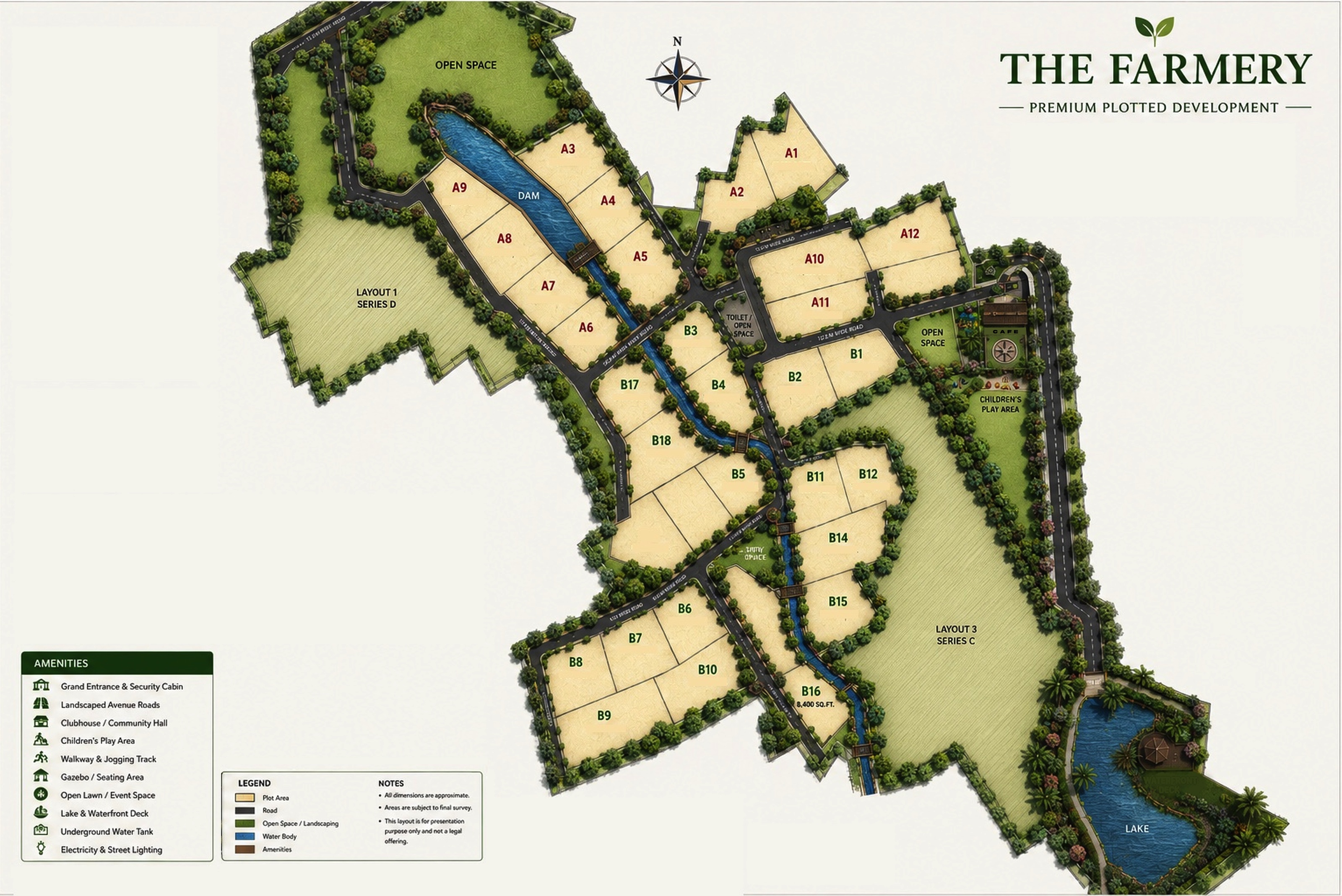 The Farmery Commune masterplan diagram