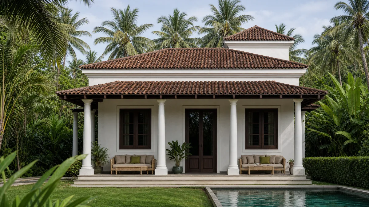 Indo-Portuguese villa render